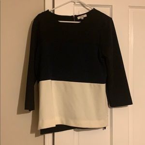 Colorblock Madewell Crop sleeve Top size L